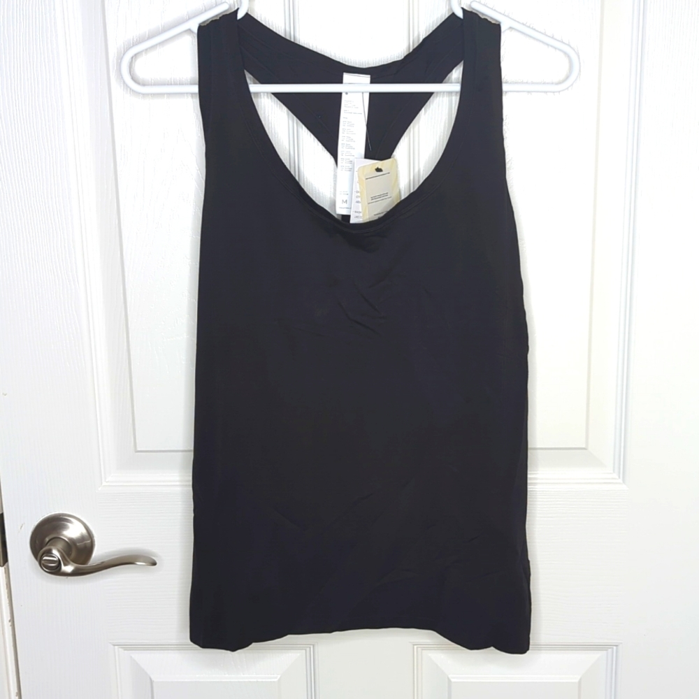 Fabletics Performance Seamless Racerback Tank Black Medium NWT